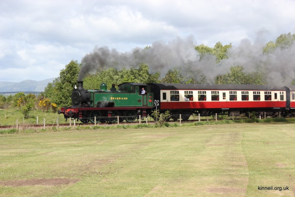 One of the SRPS's steam trains in action on the track running through Kinneil Nature Reserve, Bo'ness. Picture: Adrian Mahoney.